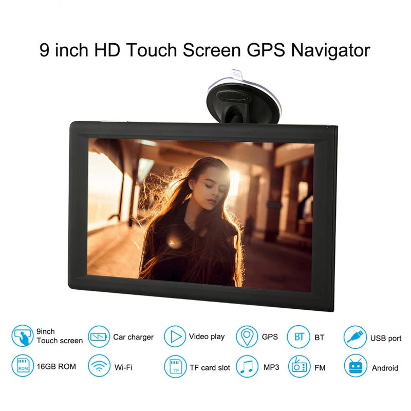 9 дюймов Автомобильный емкостный экран Gps навигатор Bluetooth Fm 8G 256M Mp3/Mp4 плееры Вождение голосовой навигатор