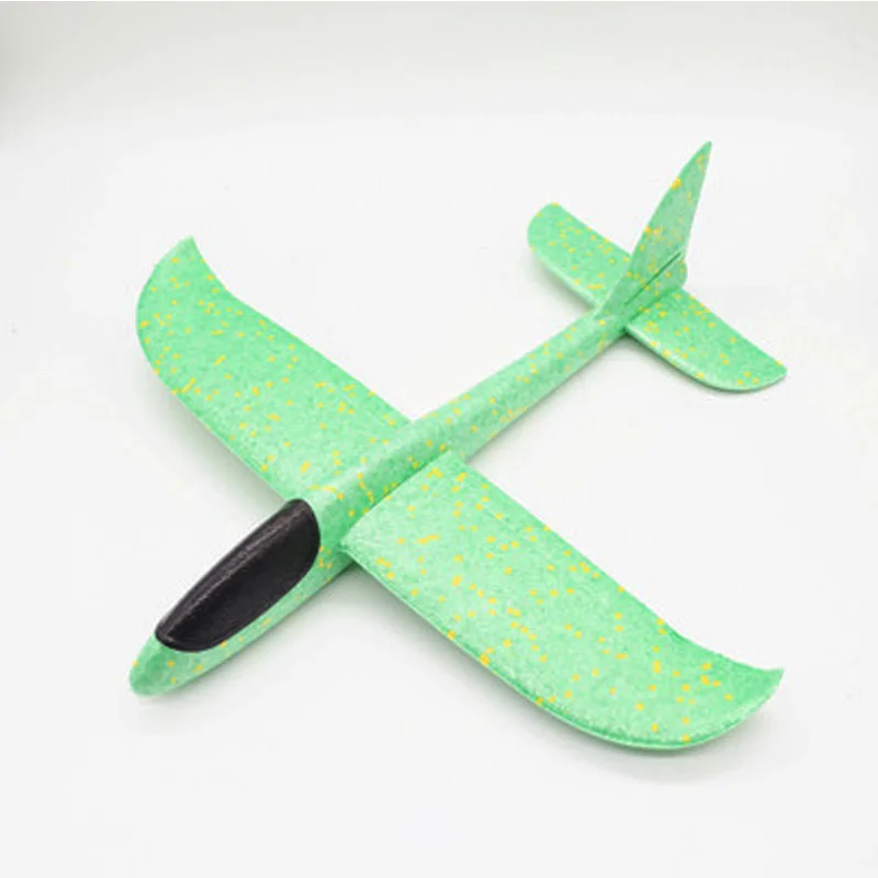 35cm No Lamp Green 35 см детские игрушки «сделай сам» ручной бросок летающий самолет s пена модель аэроплана вечерние светится в темноте Летающий Plane Самолет игрушки для детей - Цвет: 35cm No Lamp Green