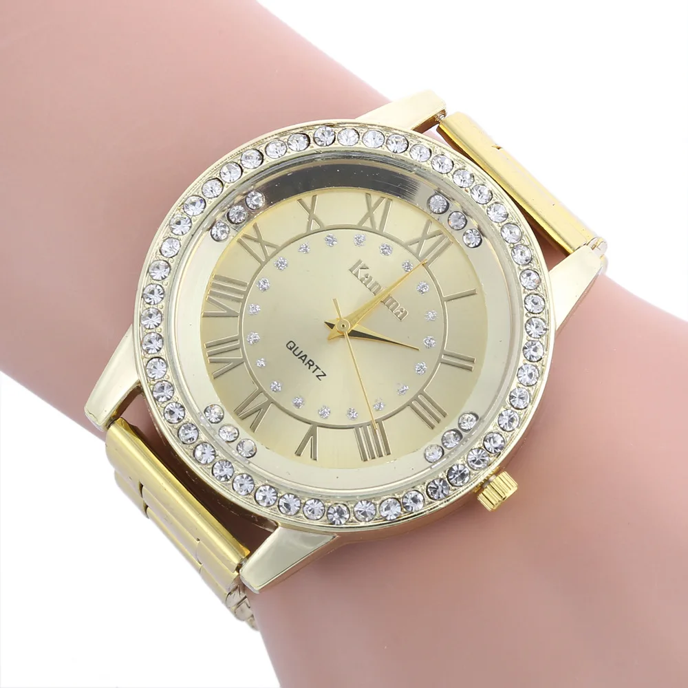

Hot Selling Rome Dial MEN'S Table Men's Alloy Watch Diamond Set Quartz Watch