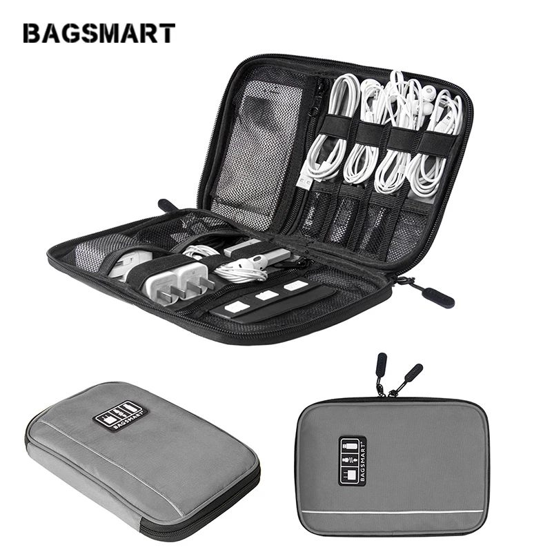 BAGSMART электронные аксессуары Органайзеры для sd-карт iPhone Dater кабели для наушников USB цифровые дорожные сумки