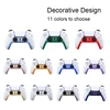 For PS5 Handle Decorative Strip 11 Colors Trim Strip and 6 in 1 Thumb Stick Grips Cap Cover for Playstation 5 Game Controller ► Photo 1/6