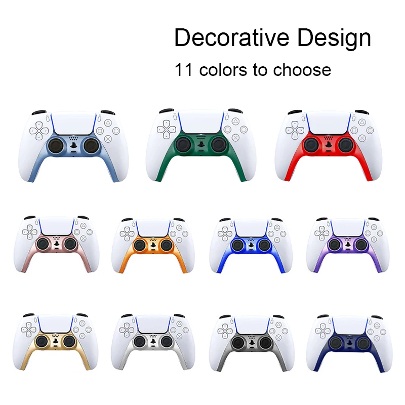 Für PS5 Griff Dekorative Streifen 11 Farben Trim Streifen und 6 in 1 Thumb-Stick Griffe Cap Abdeckung für Playstation 5 spiel Controller