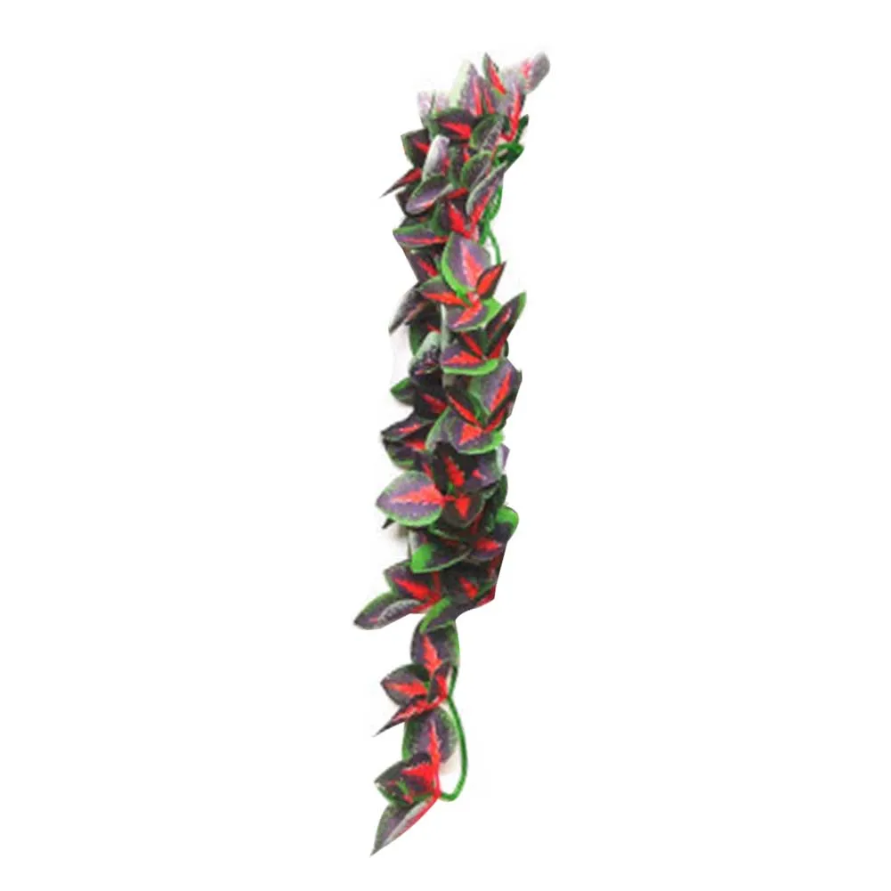 12 Inch Pet Supplies Handmade For Reptile Artificial Vine DIY Hanging With Suction Cup Fish Tank Realistic Simulated Plant Fake - Цвет: 02