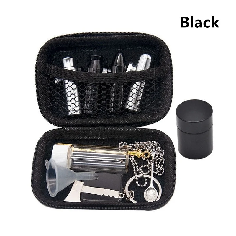 Набор для нюхания и храпа, алюминиевая пуля, нюхатель+ металлический дозатор, ложка+ контейнер для хранения, банка+ пластиковая воронка, гаджеты для мужчин