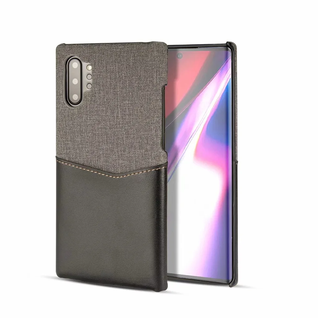 Для samsung Galaxy Note 10 Plus 6,8 дюймов кожаный тканевый защитный чехол тонкий облегающий кожаный чехол для сотового телефона