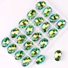 Forme ovale argent griffe paramètres 20 pcs/P arc-en-ciel et gelée AB couleurs verre cristal 10*14mm 13*18mm coudre strass applique bricolage ► Photo 3/6