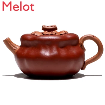 

Yixing Purple Sand Teapot Li Xinsheng Pure Handmade Purple Sand Teapot Segment Mud Lucky Persimmon