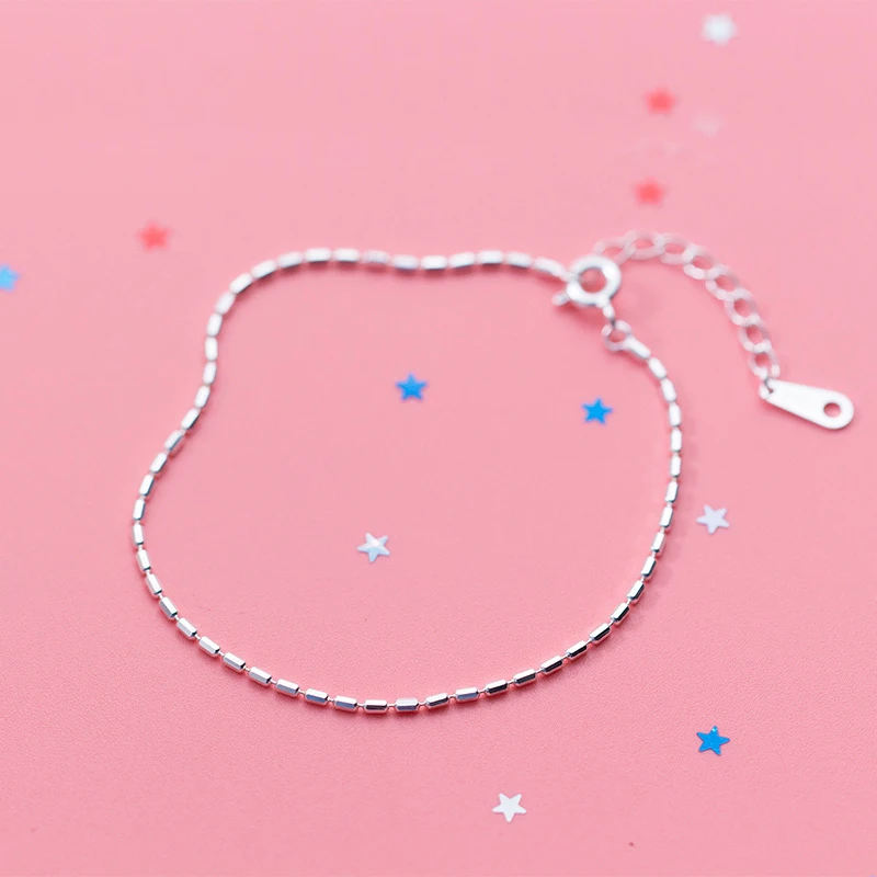 Trusta 925 пробы серебряные Модные женские ювелирные изделия простой браслет 15,5 см для подарка девушки леди дропшиппинг DS293