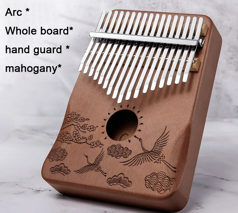 mahogany Хорошее качество звука 17 клавиш калимба большой палец пианино из красного дерева палец пианино ребенок Студент Начинающий музыкальный инструмент Рождественский подарок - Цвет: mahogany