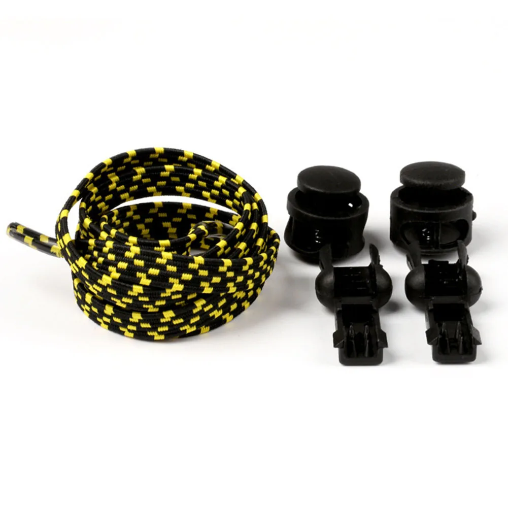 dark yellow 1 пара Новые эластичные фиксирующие круглые шнурки для ботинок DIY Сменные шнурки для галстука ленивые дети взрослые кроссовки быстрые шнурки - Цвет: dark yellow