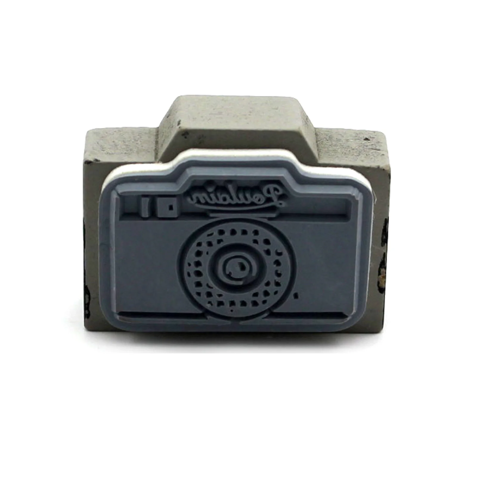Photo Camera Stamp Signet Mini Seal Lovely Decoration Crude Wood DIY Album novel