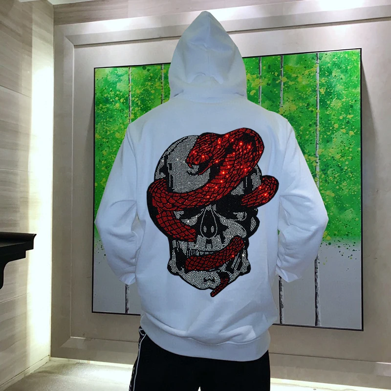 Мужская толстовка с рисунком черепа Rock Design Youth Trends | одежда