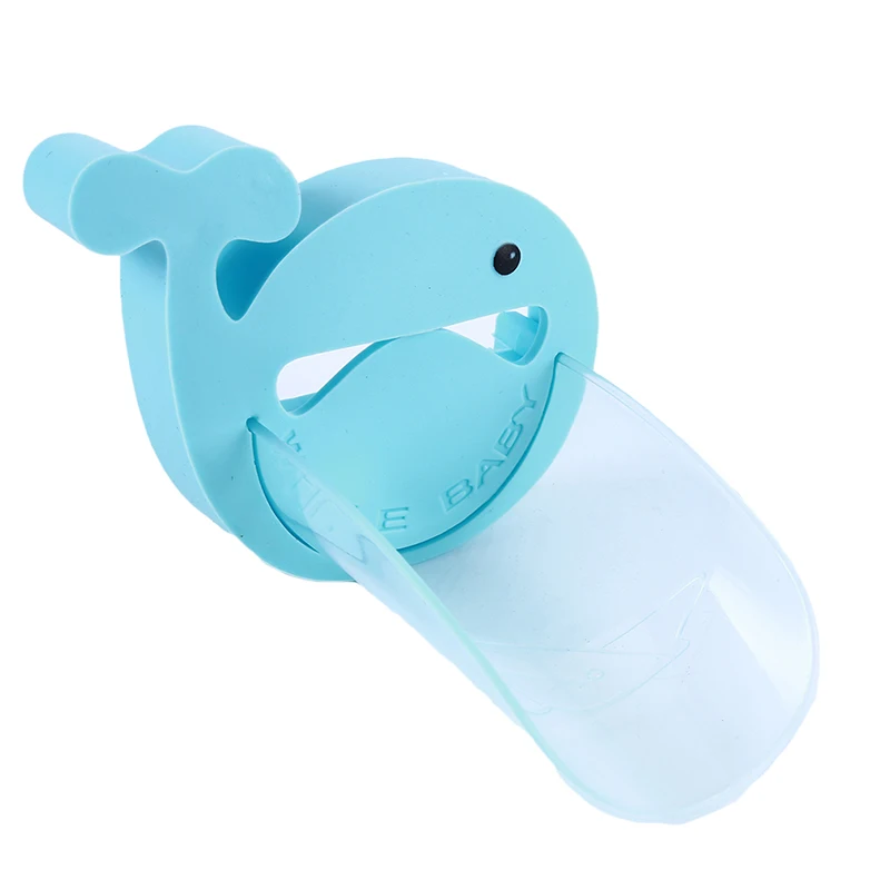 Blue 1PC Happy Fun Animals Faucet Extender Baby Tubs Kids Hand Washing Bathroom Sink Gift Fashion And Convenient Water Saver - Цвет: Blue
