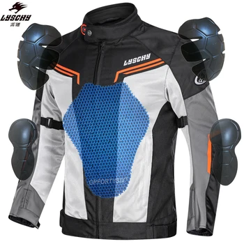 

Summer Breathable Mesh Motorcycle Jacket Motorbike Riding Jacket Motorcycle Full Body With 5pcs CE Protective Gear Moto Clothing