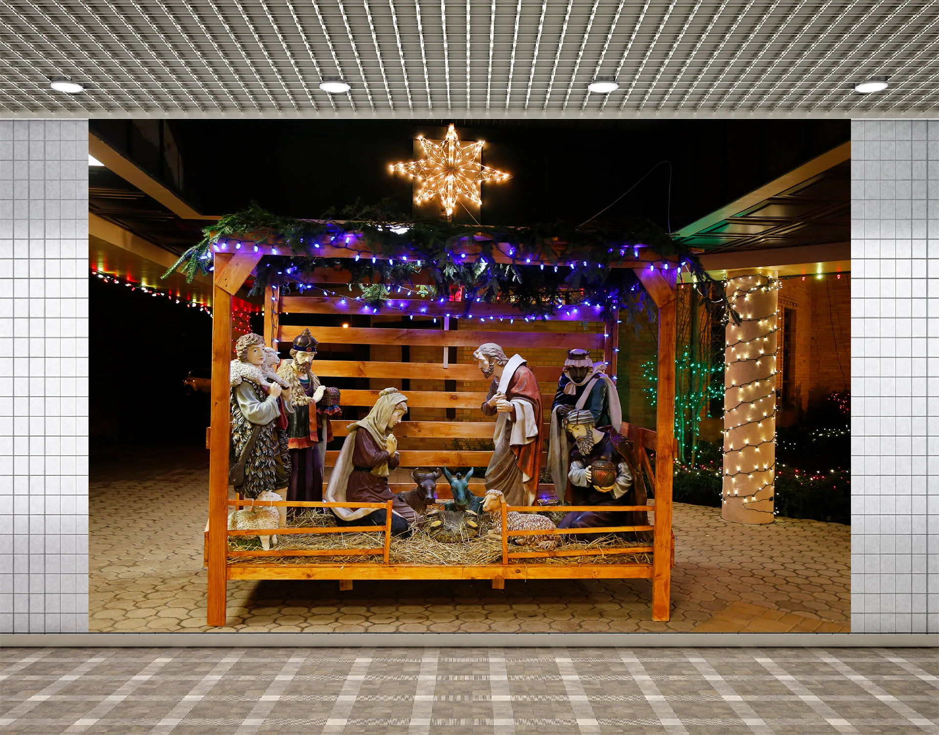 Lyavshi Рождественские фоны для фотосъемки с изображением Иисуса Рождества