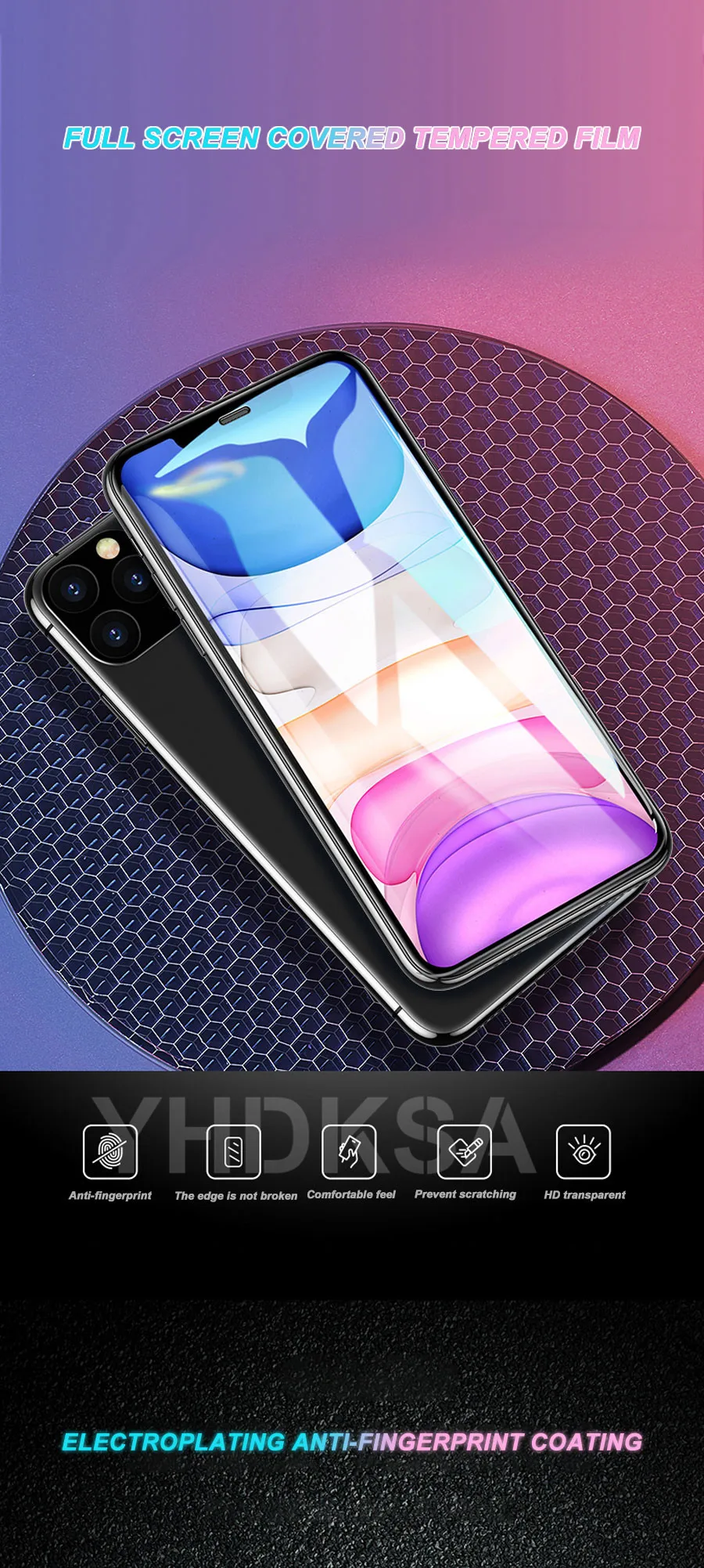 99D защитное закаленное стекло для iPhone 11 Pro X XR XS Max Защитное стекло для iPhone 8 7 6 6S Plus стеклянная пленка