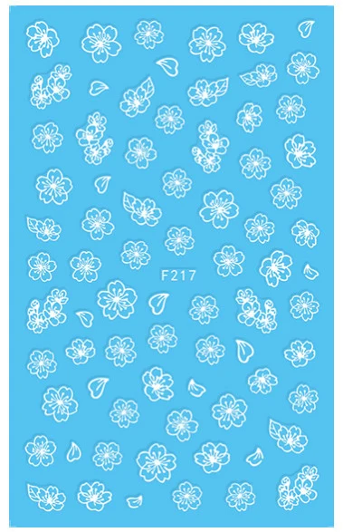 F217 White 1, постельные простыни, модный 3D с золотым блеском с изображениями перьев и стрел драгоценный камень ногтей Стикеры аппарат для крепления на гвоздях и искусства линий полоски ленты декоративный для маникюра DIY - Цвет: F217 White