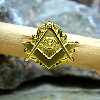 

Masonic Lapel Pins Badge Mason Freemason B41 Compass And Square Eye