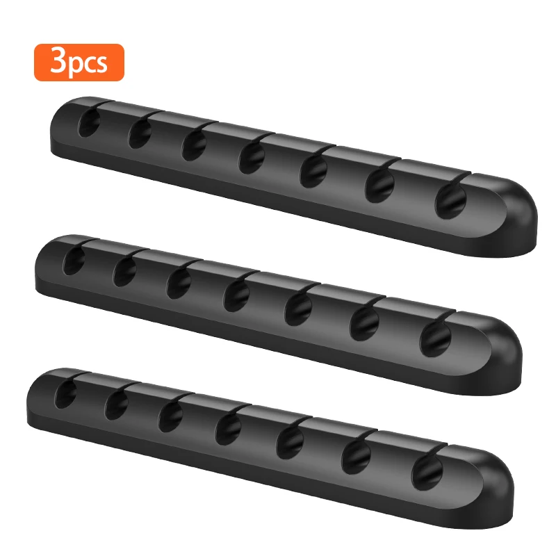 7 Clips-3piece Rdxone, 5 шт., USB устройство для сматывания кабеля, настольный аккуратный Кабельный органайзер, зажимы для управления, держатель кабеля для мыши, наушников, наушников - Цвет: 7 Clips-3piece
