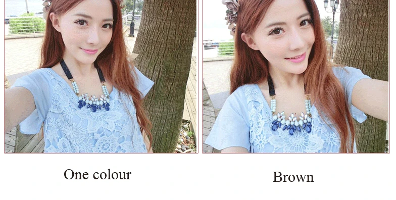 New Style Korean Style Coffee Ribbon Flower Heart Cloth Flower Garland Bride Bridesmaid Hair Band Flower Hat Decoration