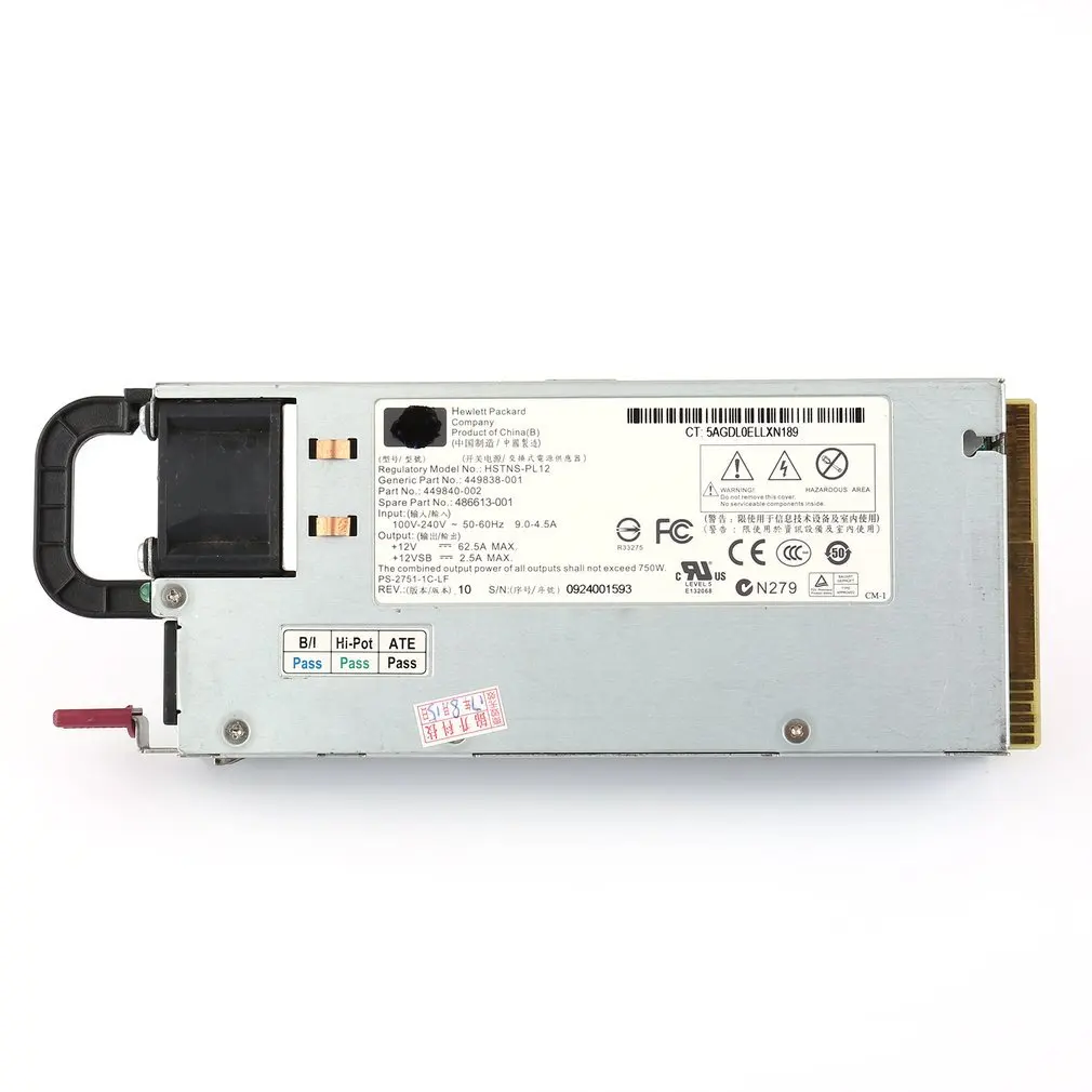 750 W импульсный источник Питание для GPU Open Rig добыча BTC ETH эфириума HSTNS-PL12 100 V-240 V 750 ватт Питание полностью протестирована