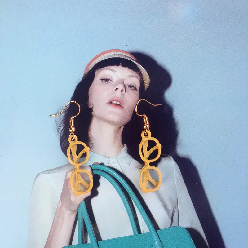 Уникальные висячие серьги в форме солнцезащитных очков из сплава для женщин