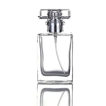 

100Pcs 30ML 1oz Spray Bottle Portable Square Glass Perfume Toner Empty Refillable Atomizer with Transparent and Black Assorted
