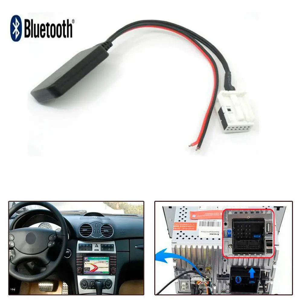 Aux кабель Bluetooth аудио адаптер для Mercedes Benz Comand APS NTG 20 30 50 CD радио | Автомобили и