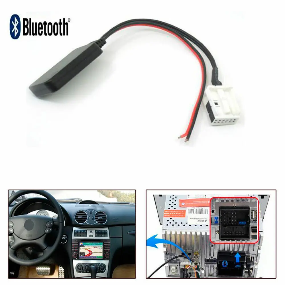 AUX IN Bluetooth Adapter für Mercedes Comand APS NTG Audio 20 50 Radio Navi Mp3 