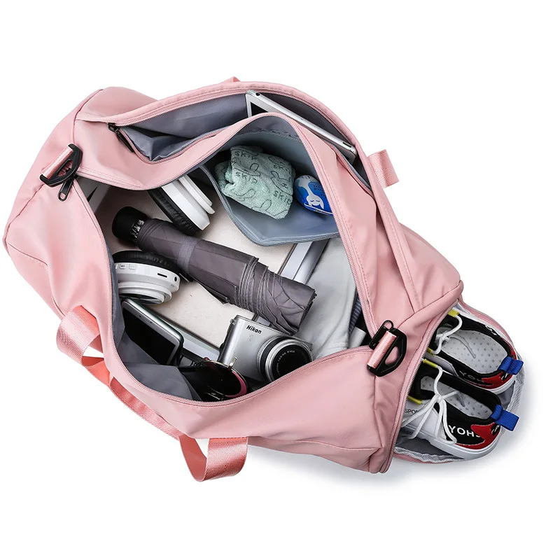 

2019 Women Storage Training Adjustable Strap Dry Wet Separated Waterproof Outdoor Travel Handbag Sports Yoga Gym Bag Shoes Bags