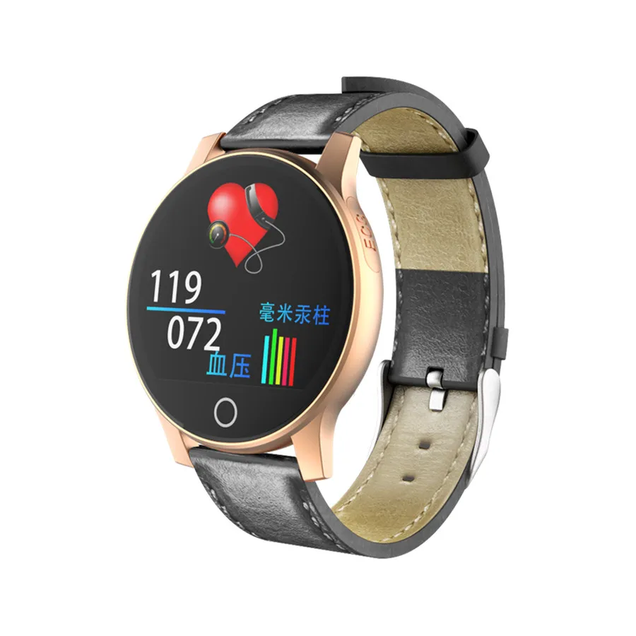 black gold Accalia R2plus пульсометр ECG+ PPG монитор артериального давления Смарт фитнес-браслет длительность ожидания Смарт часы - Цвет: black gold