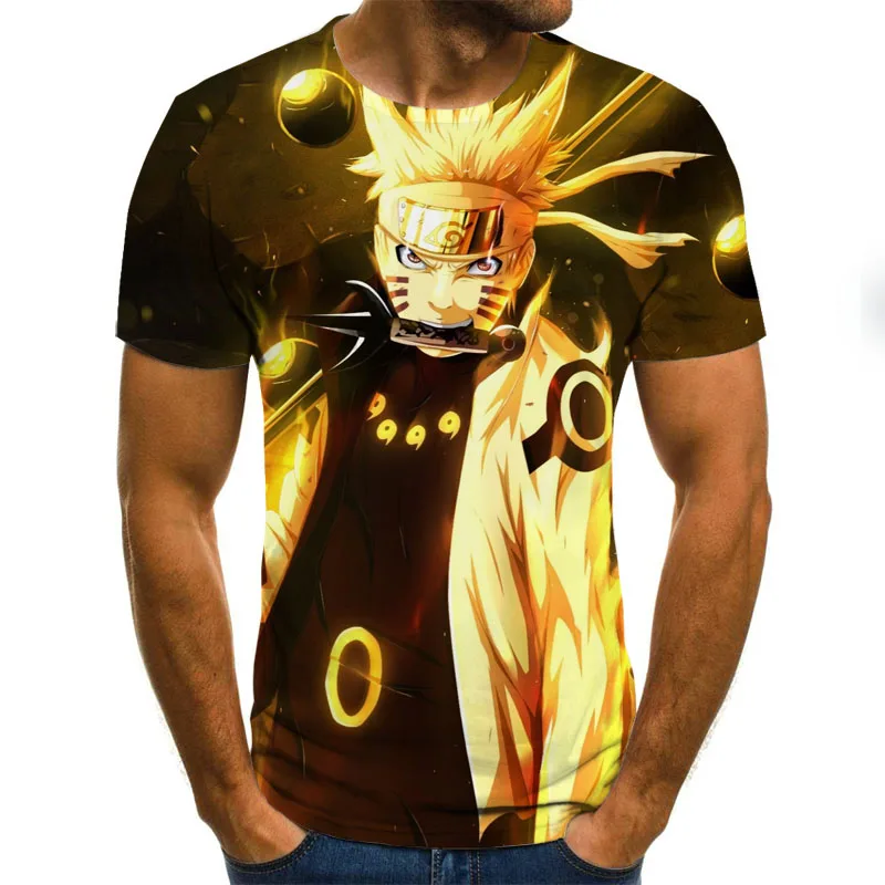 Summer Fashion T-Shirts Short-Sleeve Cool Round-Neck 3D Anime Casual Tops