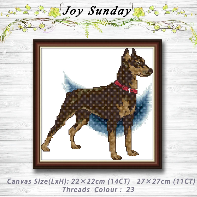 

Doberman dog animal cartoon decor Patterns 14CT 11CT Counted Cross Stitch Sets embroidery set Needlework kit Home Decoration