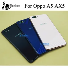 6,2 дюймов для BBK Oppo A5 AX5 AX5B PBAT00 PBAM00 CPH1809 задняя крышка батарейного отсека, Крышка корпуса, чехол, запчасти для заднего стекла