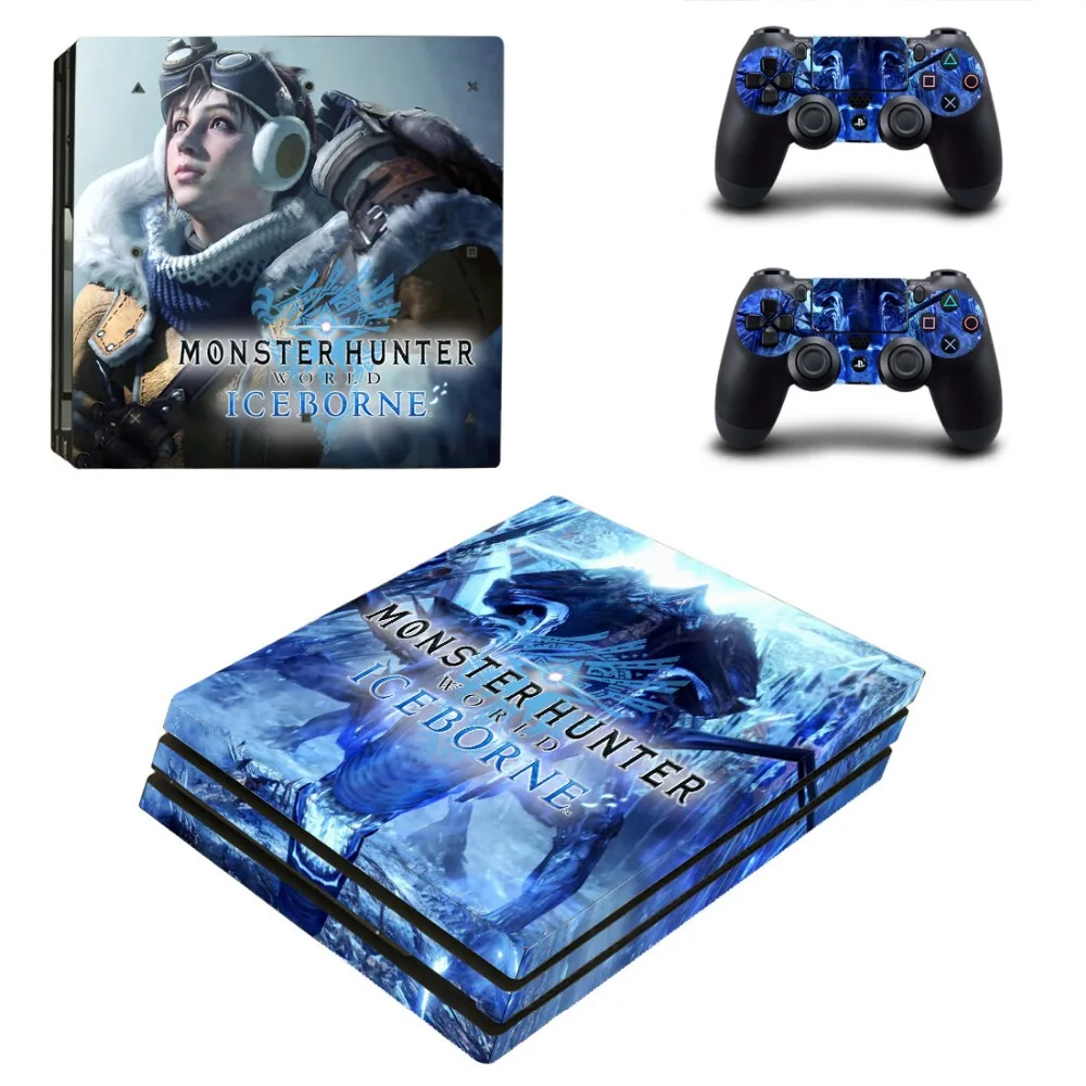 Monster Hunter World Iceborne PS4 Pro наклейка на кожу для консоли playstation 4 и 2 контроллера PS4 Pro наклейка на кожу винил