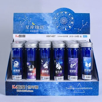 

20pcs/Lot 0.5mm Black Blue Erasable Ink Gel Pen Refill Constellation Refill For Student Writing School Office Korean Stationery