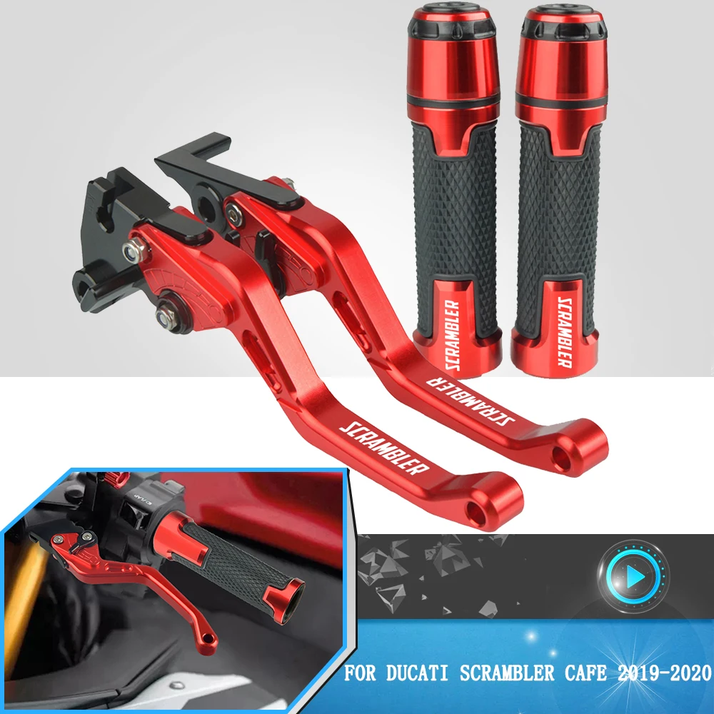 For DUCATI SCRAMBLER CAFE 2019 2020 Motorcycle Accessories CNC Aluminum Adjustable Brake Clutch Lever Handle Grip Handlebar Part |