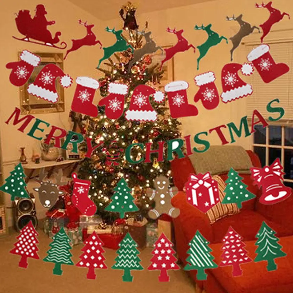 TPFOCUS Merry Christmas String флаг Снежинка Олень ленты Рождественская елка подвесные гирлянды баннер, домашнее украшение