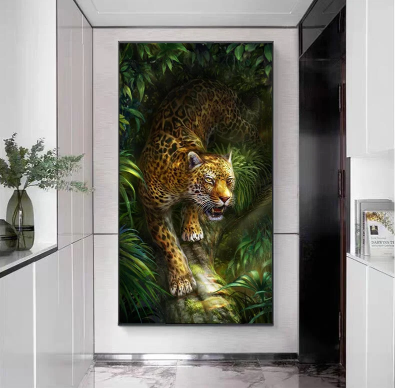 Animals Art Luxury Panther Leopard Paintings on Canvas Wall Pictures for Living Room Wall Art Posters Prints Home Cuadros Decor
