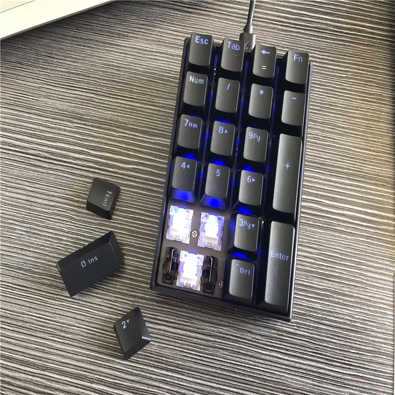 Motospeed K23 OSU механический цифровая Проводная клавиатура Мини Numpad светодиодный