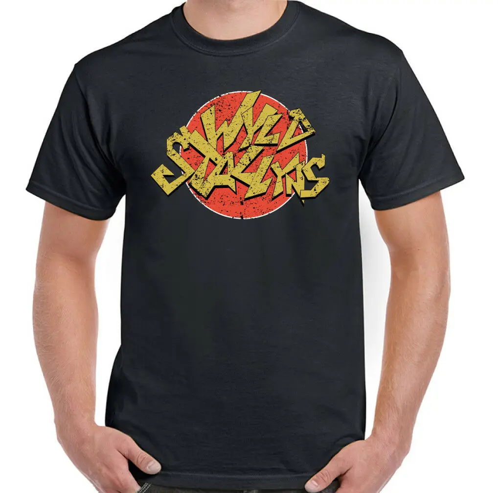 Wyld Stallyns Mens Funny Bill and Ted Movie T-Shirt Film Comedy Electric Guitar | Мужская одежда