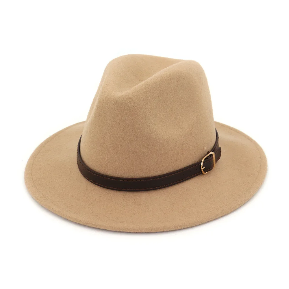 ZLD шерсть боатер гладкая шляпа для мужчин женщин зима Auturmn фетровая мягкая фетровая шляпа с широкими полями шляпа джентльмен Prok Pie Bowler Gambler - Цвет: 4
