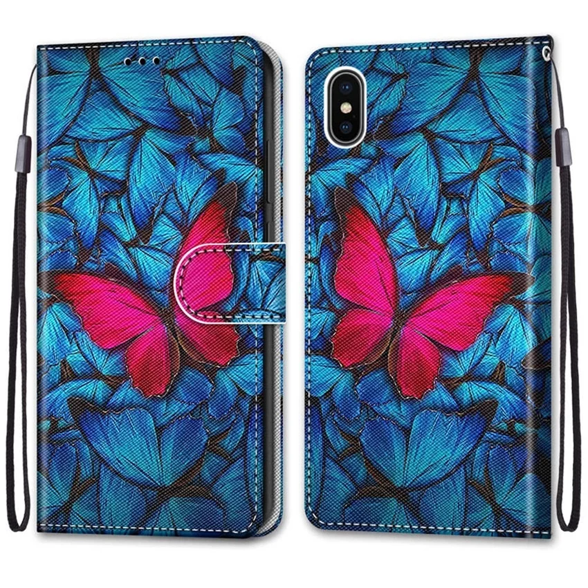 苹果 iPhone X 10 #B14蓝底大红蝶 -1.jpg_.webp