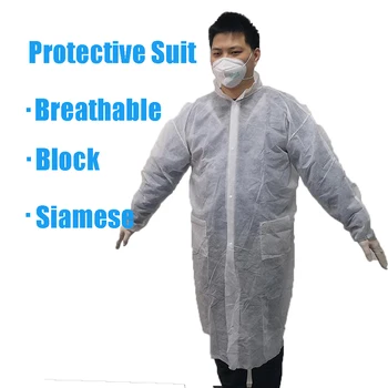 

2020 New Adult Disposable Washable Hazmat Suit protective suit Protection Clothing Safety Coverall plus size Cleanroom Garments