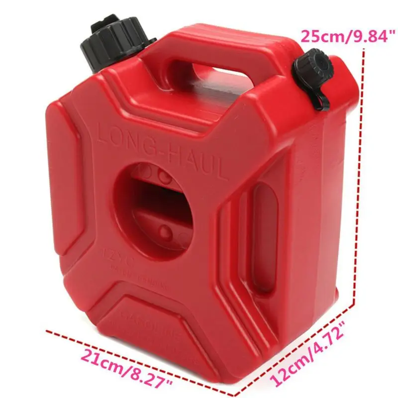 3L Portable Motorcycle Jerry Can Gas Anti-static Plastic Car Fuel Tank