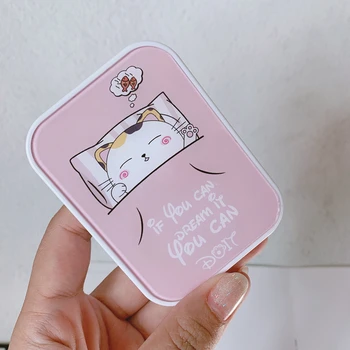 

Pink Cute Cartoons 2 pairs contact lens case with mirror Cartoon beauty lens case contact lens storage box gift