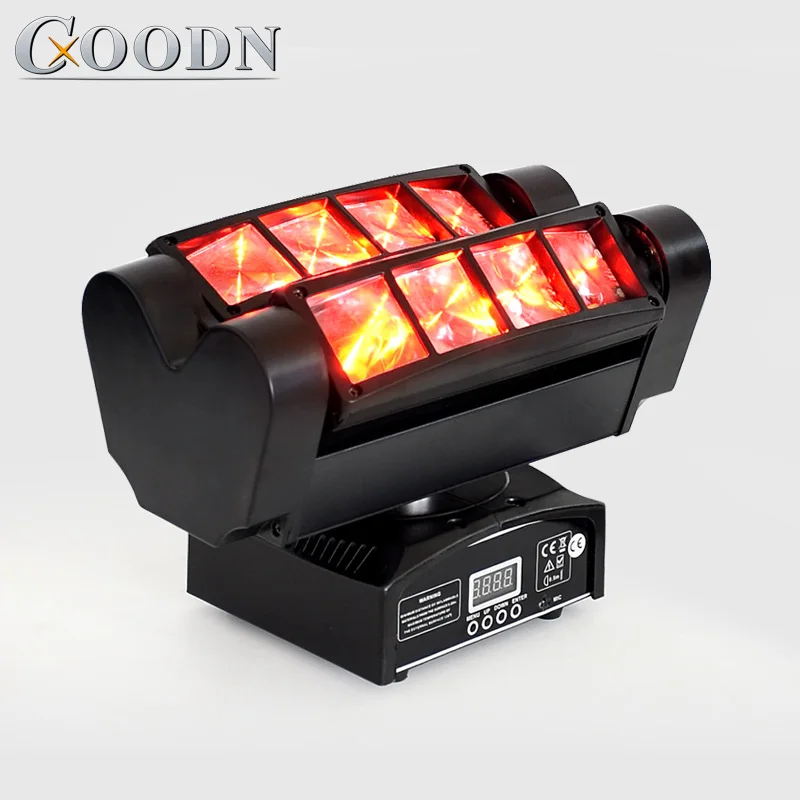 

LED moving head 8X10W mini spider light with RGBW DMX beam for led bar disco DJ effect light