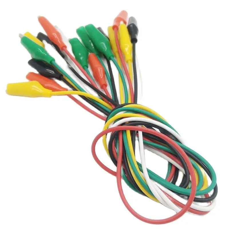 48 см Аллигатор зажимы кабель Перемычка провода Тестовые 10 шт./лот | Обустройство