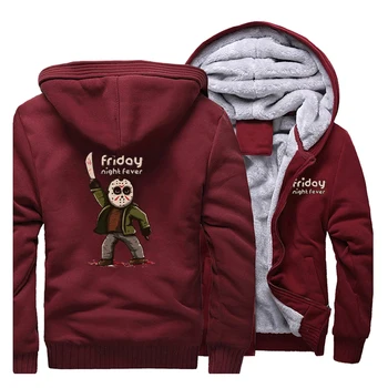 

HORROR PRISON FRIDAY THE 13TH Male Hoodies 2019 High Quality Thick Mens Jacket Casual Hip Hop Sportswear Hipster Clothing Male