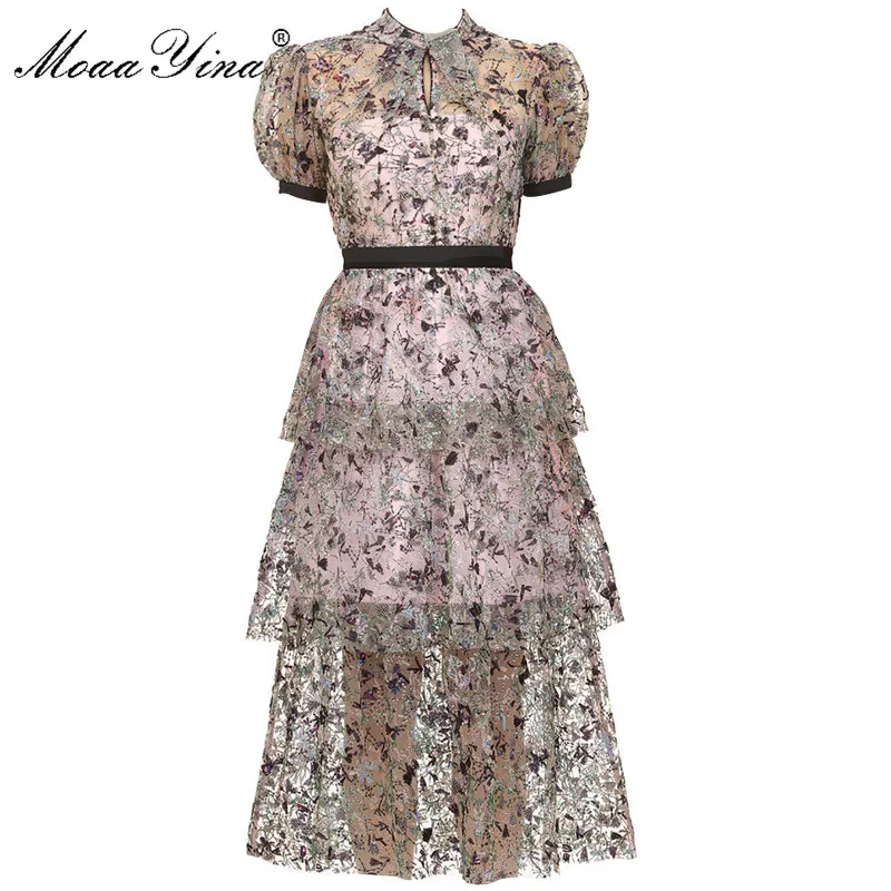 short sleeve tiered dress